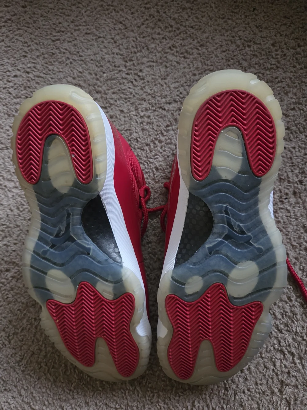 Mens Red Basketball Sneakers with Jumpman Logo